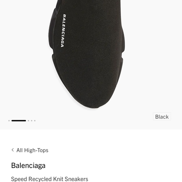 Balenciaga Shoes - Balenciaga Women's Black Knit Sneakers